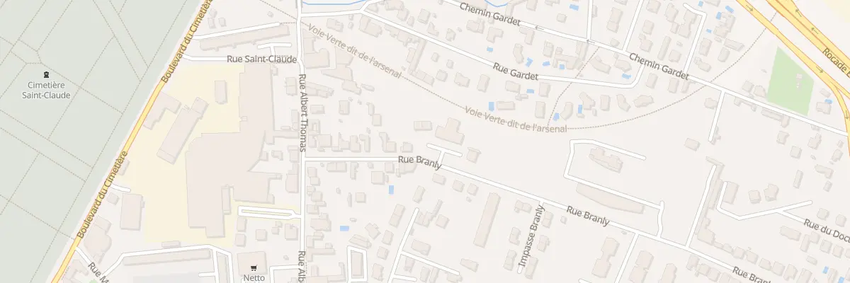 Plan du 68 Rue Branly à Roanne