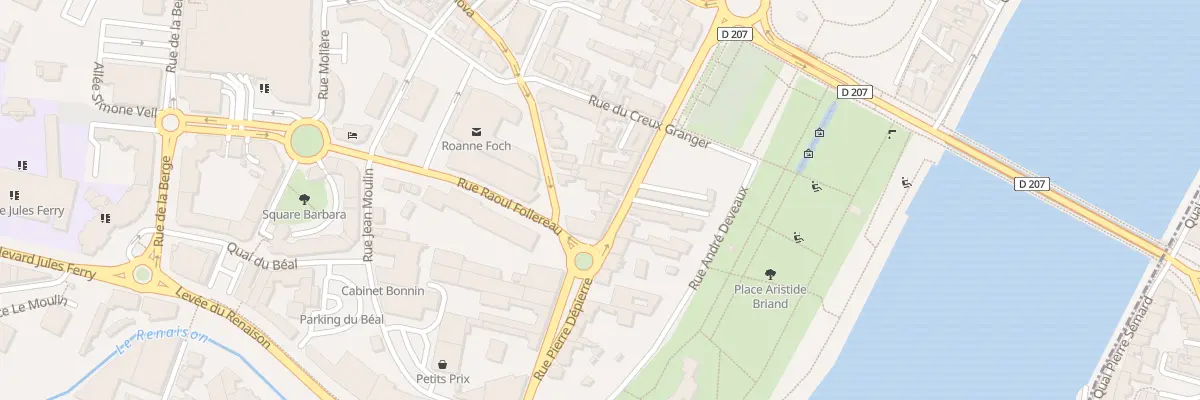 Plan du 28 Rue Pierre Dépierre à Roanne