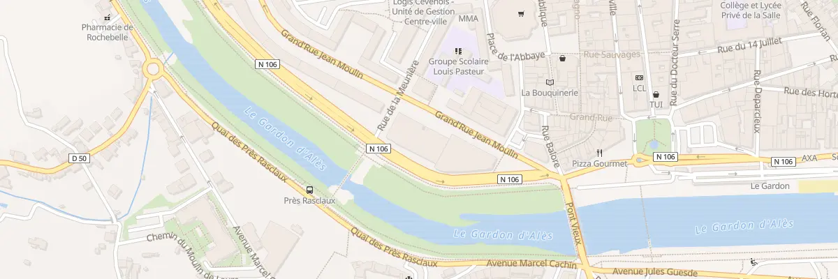 Plan du 58 Grand Rue Jean Moulin à Alès