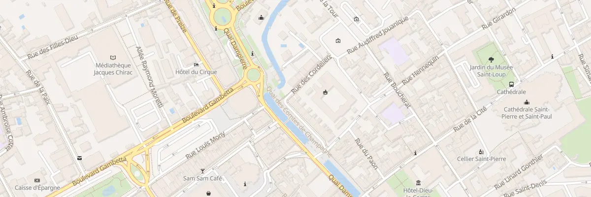 Plan du 3 Quai des Comtes de Champagne à Troyes