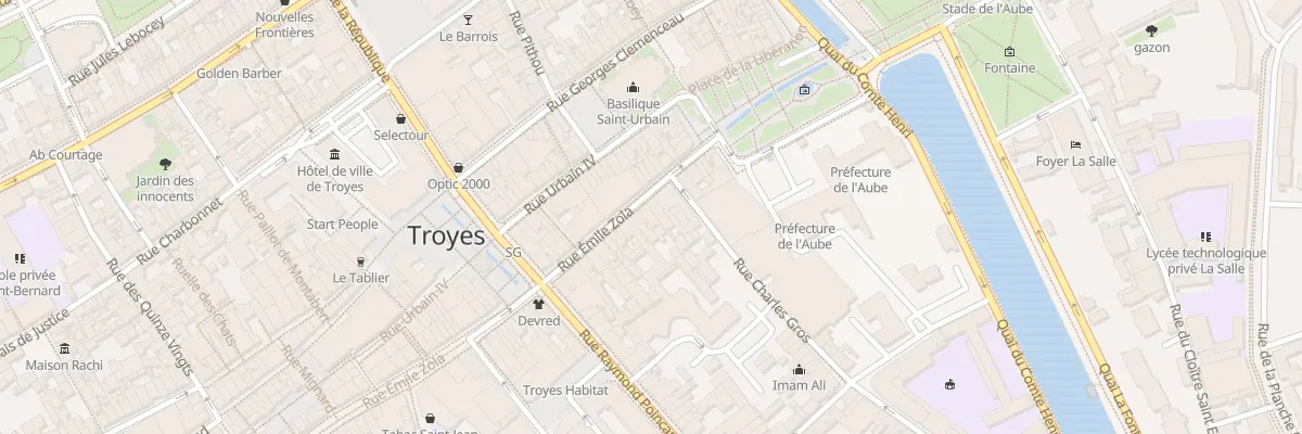 Plan du 15 Rue Emile Zola à Troyes