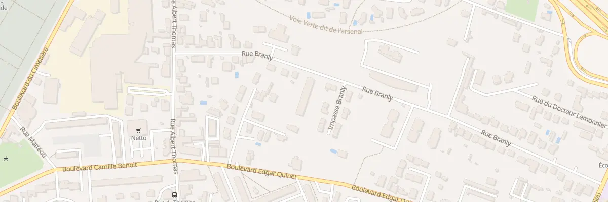 Plan du 61 Rue Branly à Roanne