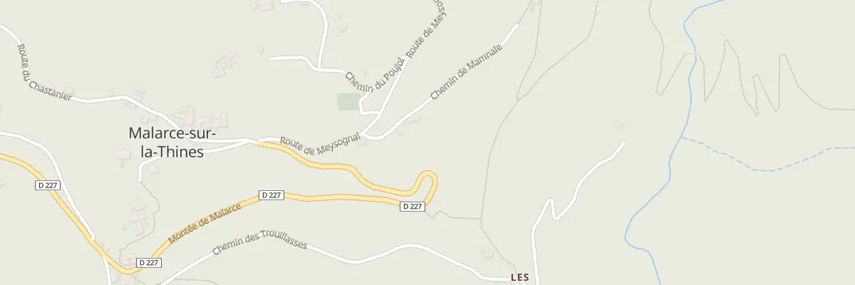 Plan du 90 Che de Mamnale à Malarce-sur-la-Thines