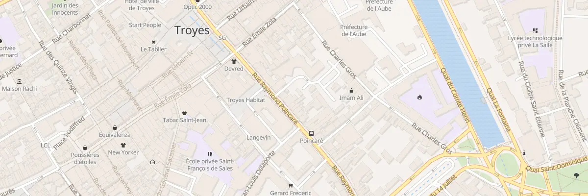 Plan du 25 Rue Raymond Poincare à Troyes