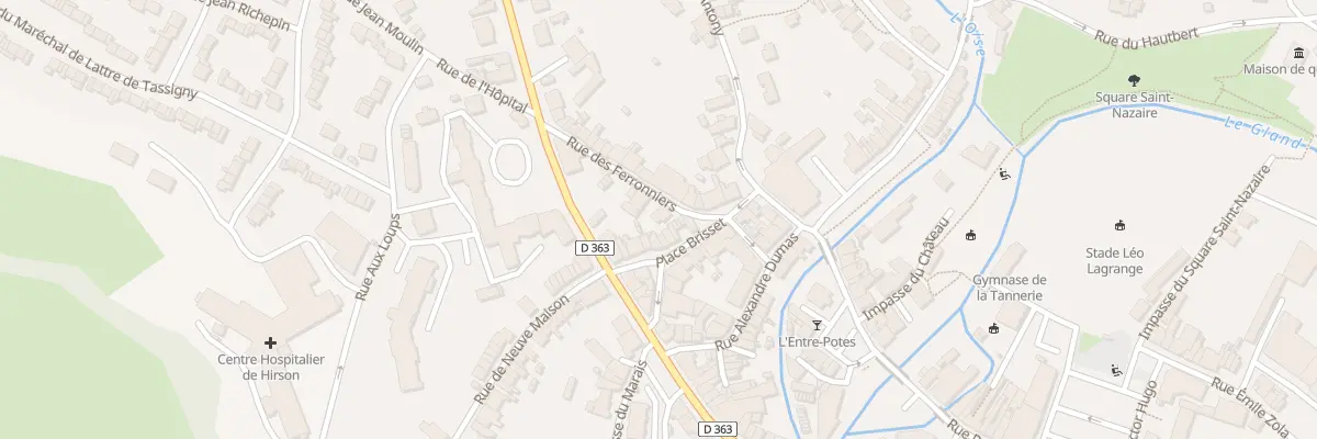 Plan du 7 Rue des Ferronniers à Hirson