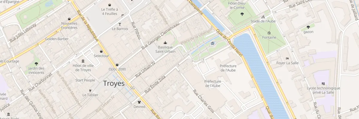 Plan du 2 Rue Emile Zola à Troyes