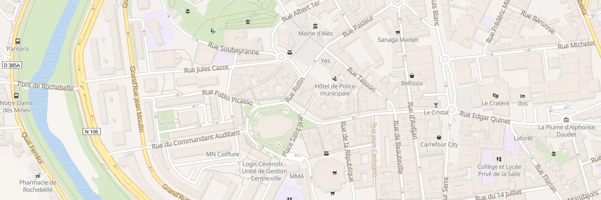 Plan du 4 Pl Saint-jean à Alès