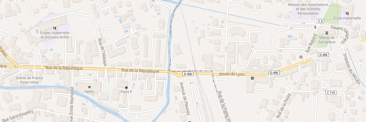 Plan du 3 Rue de Lyon à Savigneux