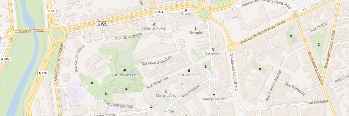 Plan du 7 Bd Vauban à Alès