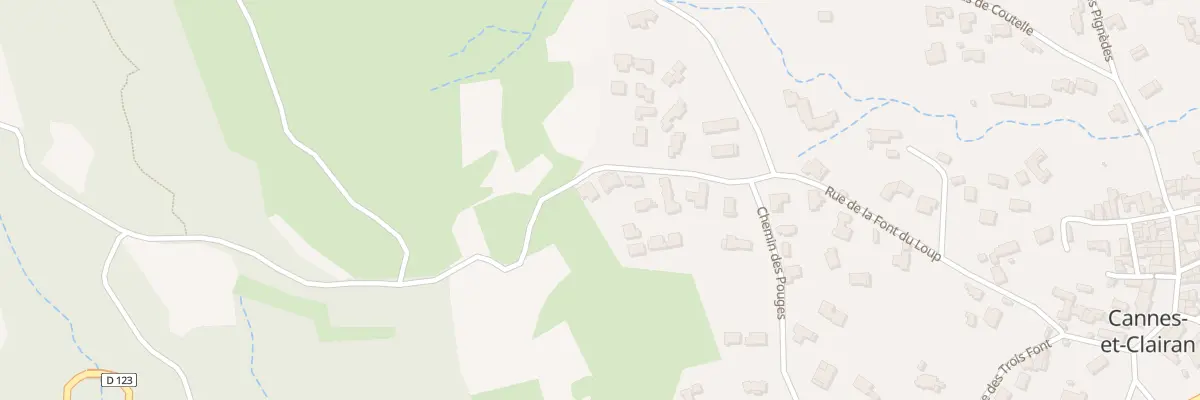 Plan du 5462 Rue de la Font du Loup à Cannes-et-Clairan