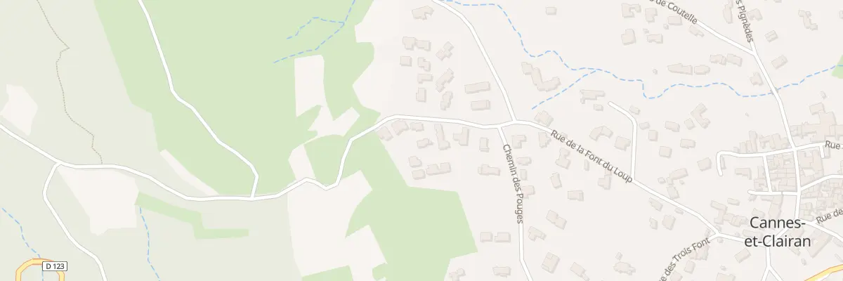 Plan du 5460 Les Pouges à Cannes-et-Clairan