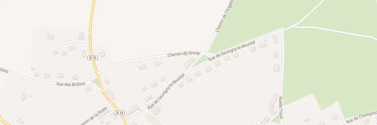 Plan du 11 Rue de Sauvigny-le-beuréal à Sainte-Magnance