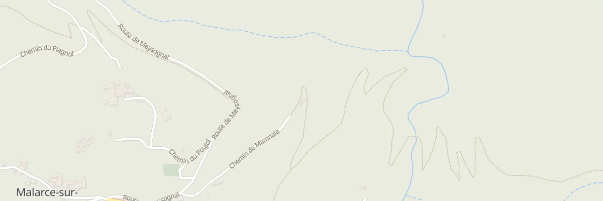 Plan du 256 Che de Mamnale à Malarce-sur-la-Thines