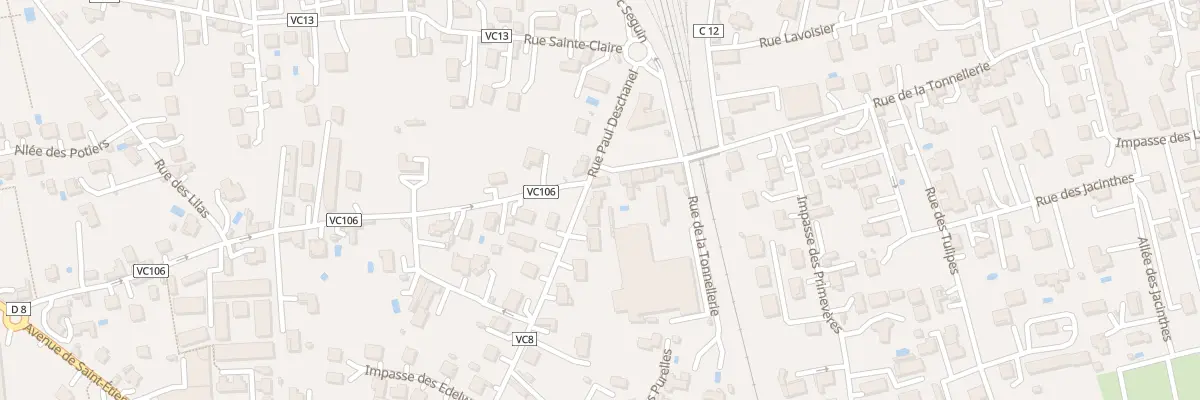 Plan du 28 Av de la Gare à Montbrison