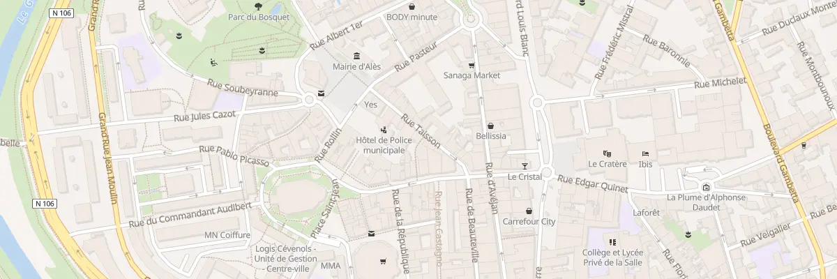 Plan du 14 Rue Taisson à Alès