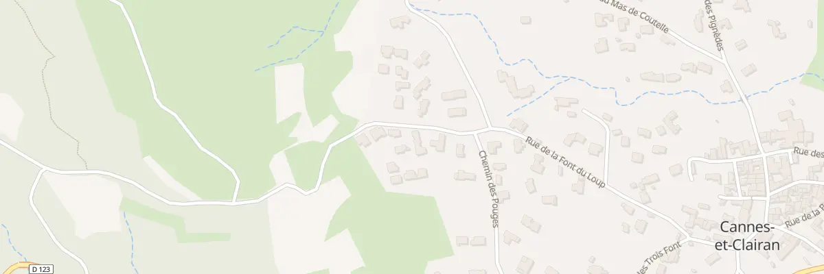 Plan du 5459 Rue de la Font du Loup à Cannes-et-Clairan