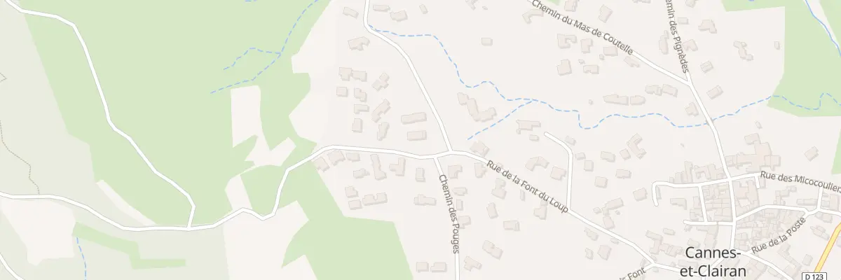 Plan du 5178 Rue de la Font du Loup à Cannes-et-Clairan