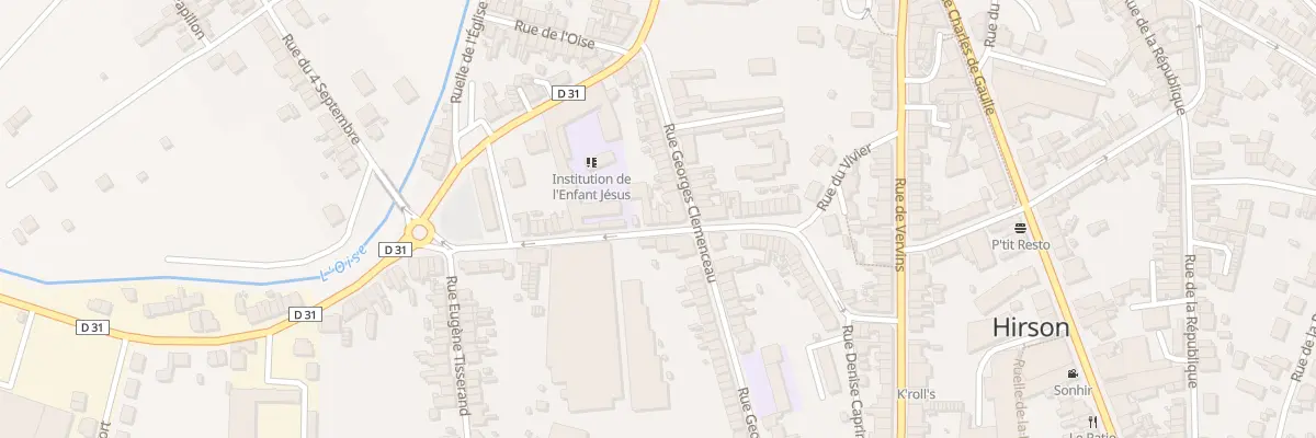Plan du 30 Rue Thiers à Hirson