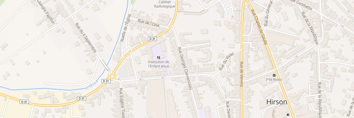 Plan du 22 Rue Georges Clémenceau à Hirson