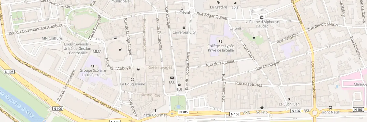 Plan du 4 Rue Doc Serre à Alès