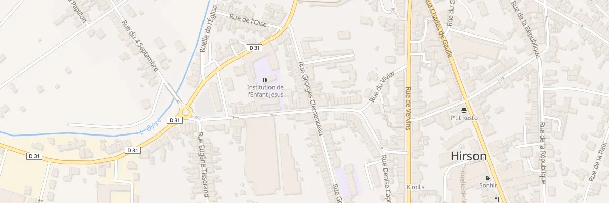 Plan du 26 Rue Thiers à Hirson