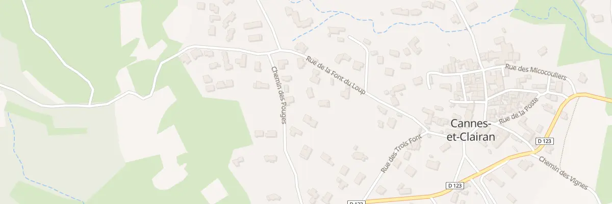 Plan du 5193 Rue de la Font du Loup à Cannes-et-Clairan