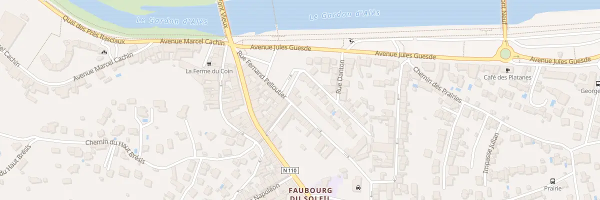 Plan du 15 Rue Fernand Pelloutier à Alès