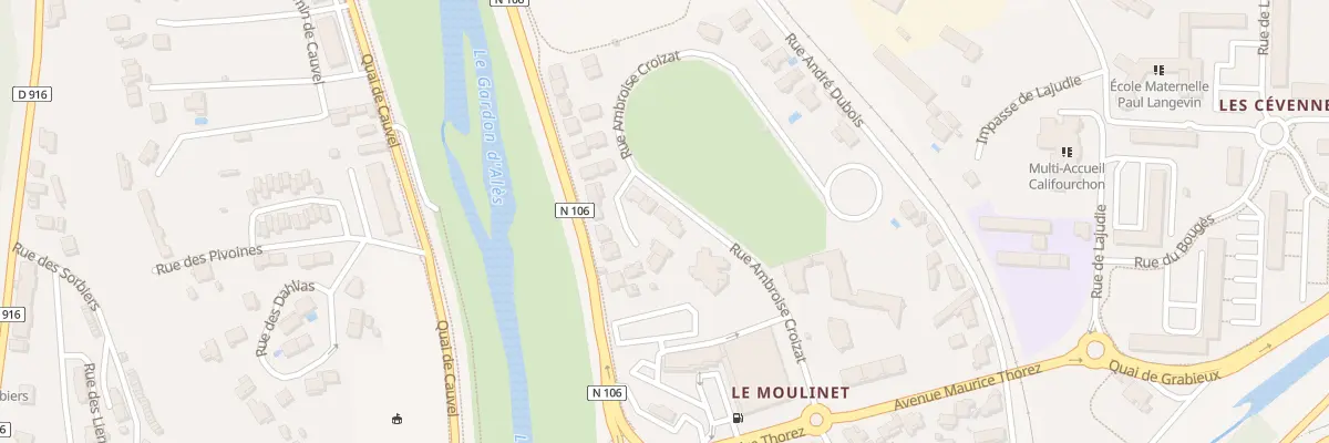 Plan du 205 Rue Ambroise Croizat à Alès