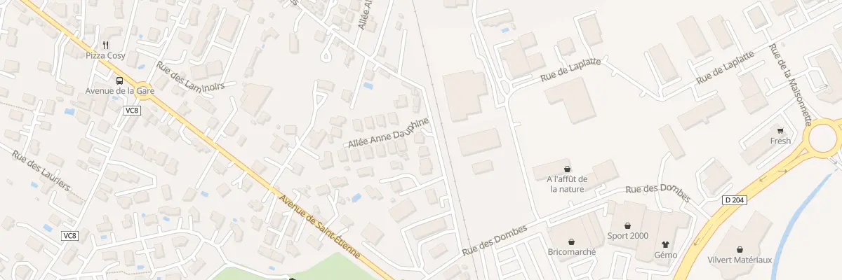 Plan du 36 Rue des Purelles à Montbrison
