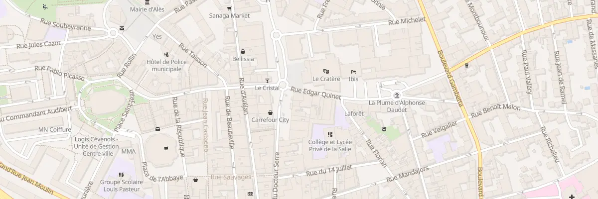 Plan du 1 Rue Edgar Quinet à Alès