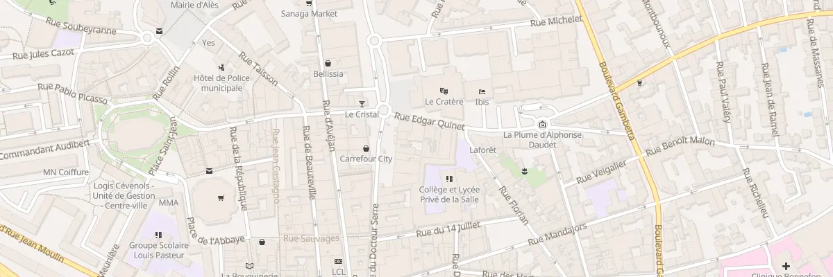 Plan du 3 Rue Edgar Quinet à Alès