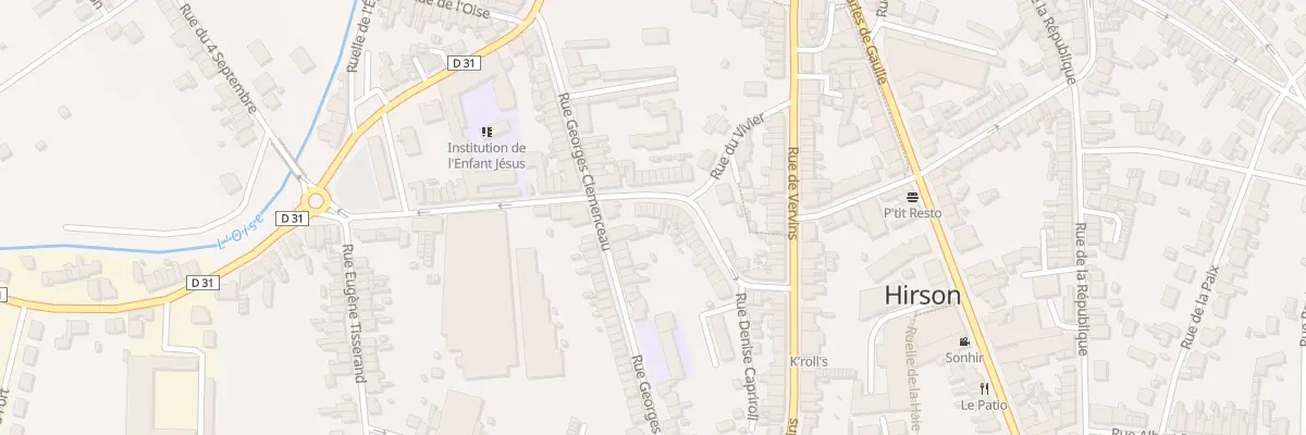 Plan du 39 Rue Thiers à Hirson