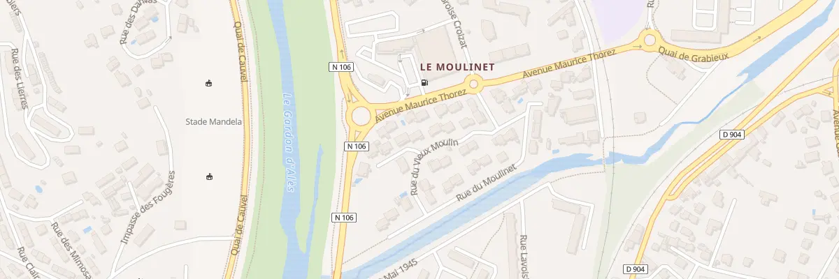 Plan du 15 Rue du Vieux Moulin à Alès