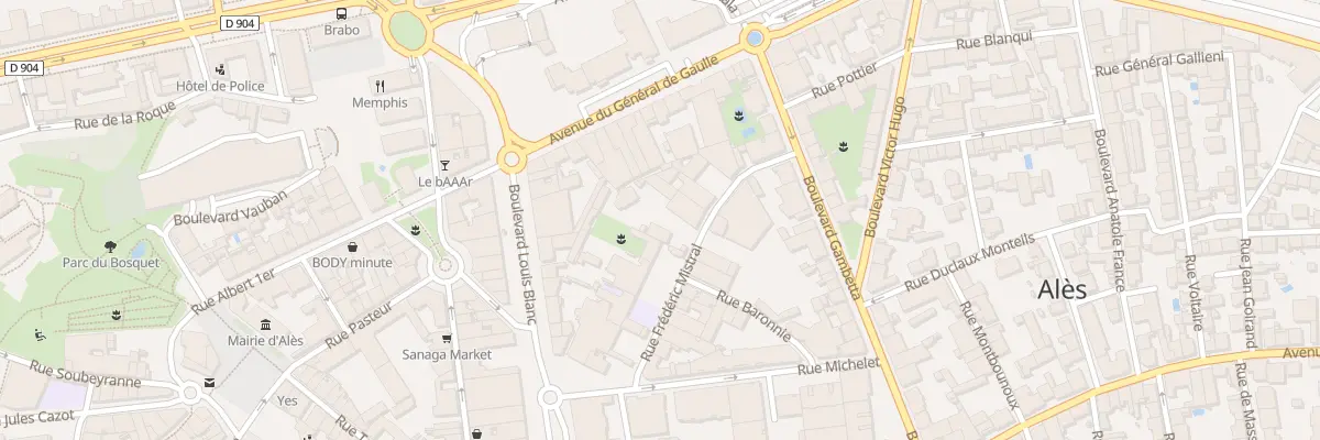 Plan du 9B Rue Frédéric Mistral à Alès