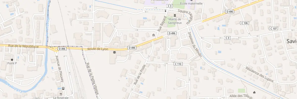 Plan du 2 Rue de la Poste à Savigneux