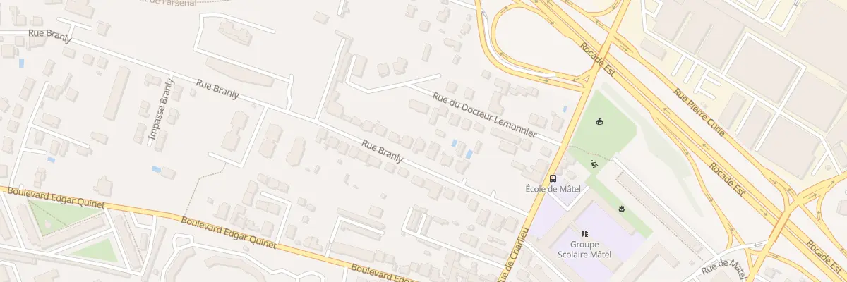 Plan du 18 Rue Branly à Roanne