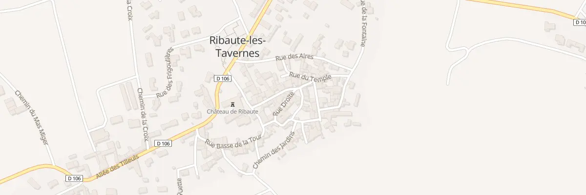Plan du 8 Rue Droite à Ribaute-les-Tavernes