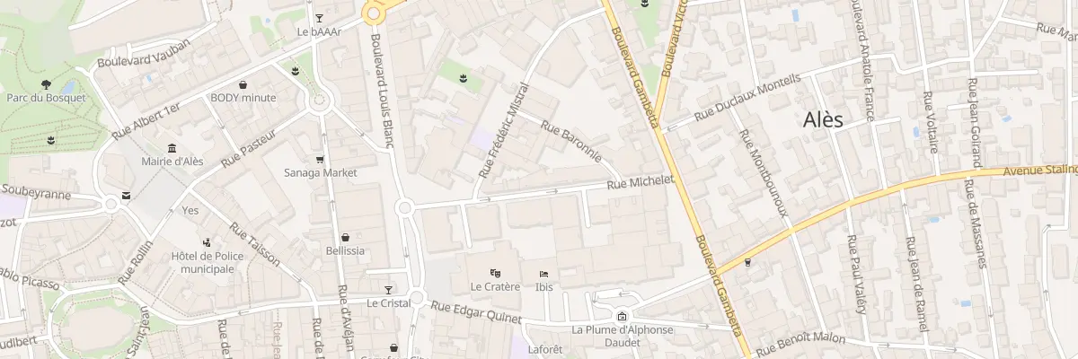 Plan du 5 Rue Michelet à Alès