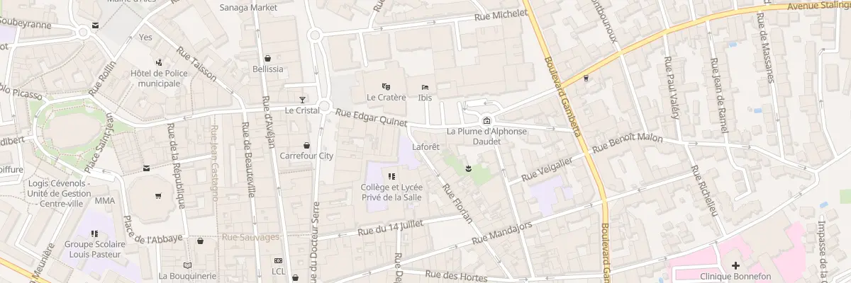 Plan du 9 Rue Edgar Quinet à Alès