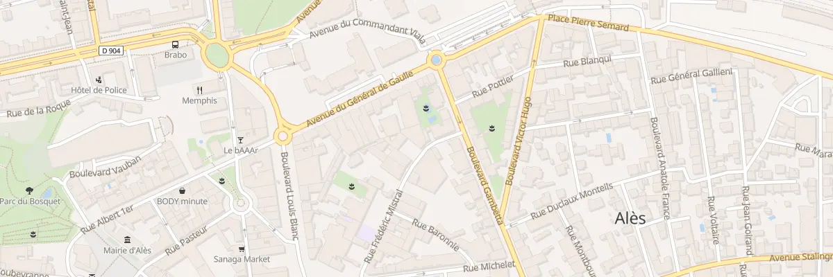 Plan du 13B Rue Frédéric Mistral à Alès