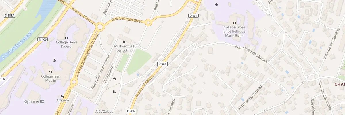 Plan du 36 Che des Pins à Alès