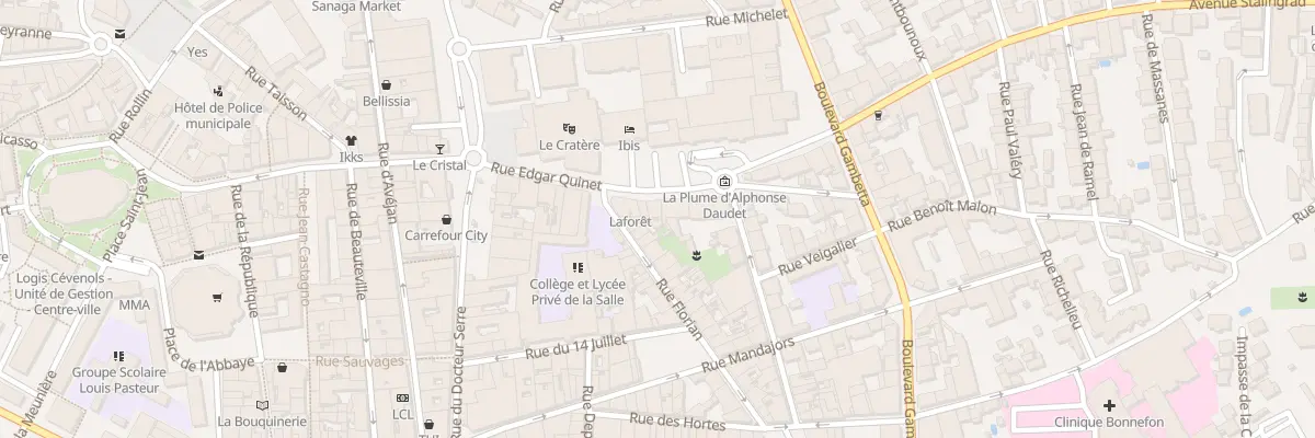 Plan du 11 Rue Edgar Quinet à Alès