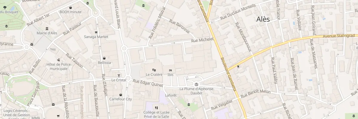 Plan du 12 Rue Michelet à Alès