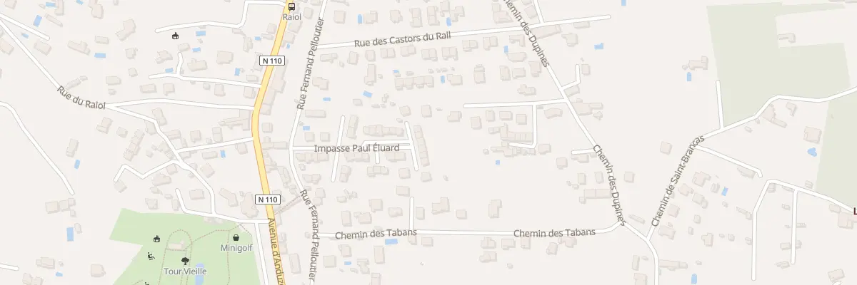 Plan du 29 Imp Paul Eluard à Alès