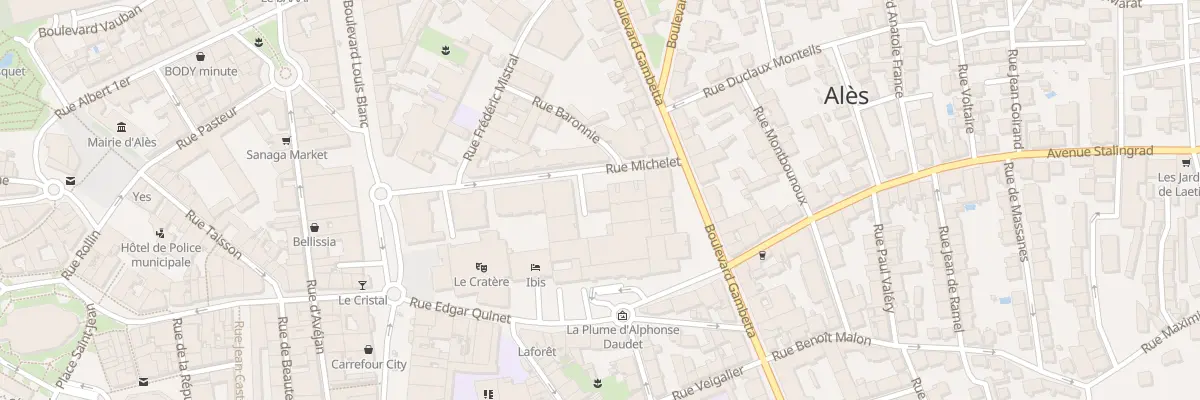 Plan du 14 Rue Michelet à Alès