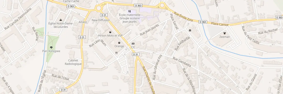 Plan du 1 Rue Gambetta à Hirson