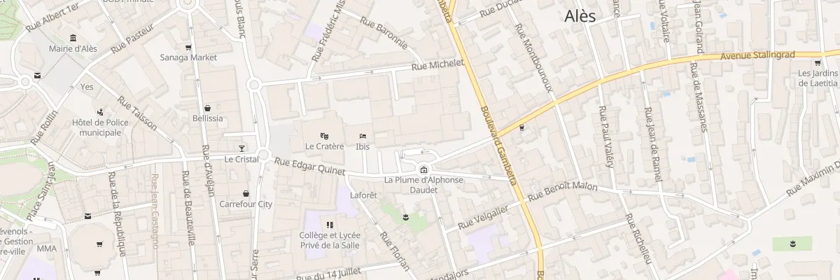 Plan du 22 Rue Edgar Quinet à Alès