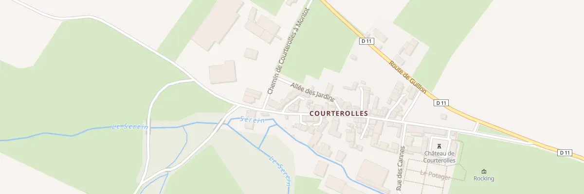 Plan du 38 Rue Grande Rue de Courterolles à Guillon-Terre-Plaine