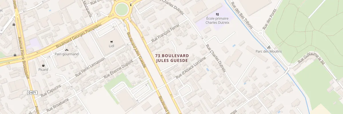 Plan du 65 Bd Jules Guesde à Troyes