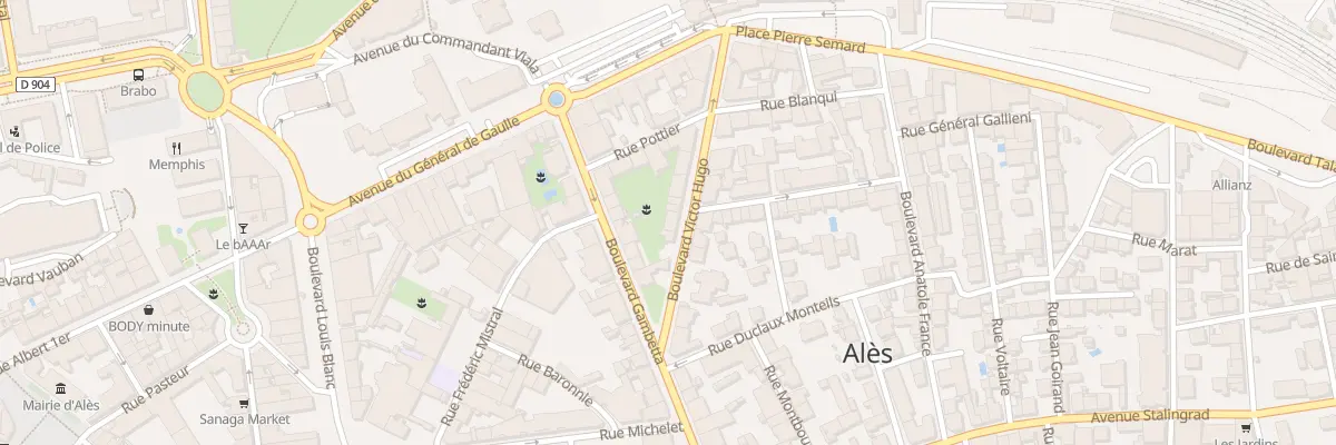 Plan du 9 Bd Victor Hugo à Alès
